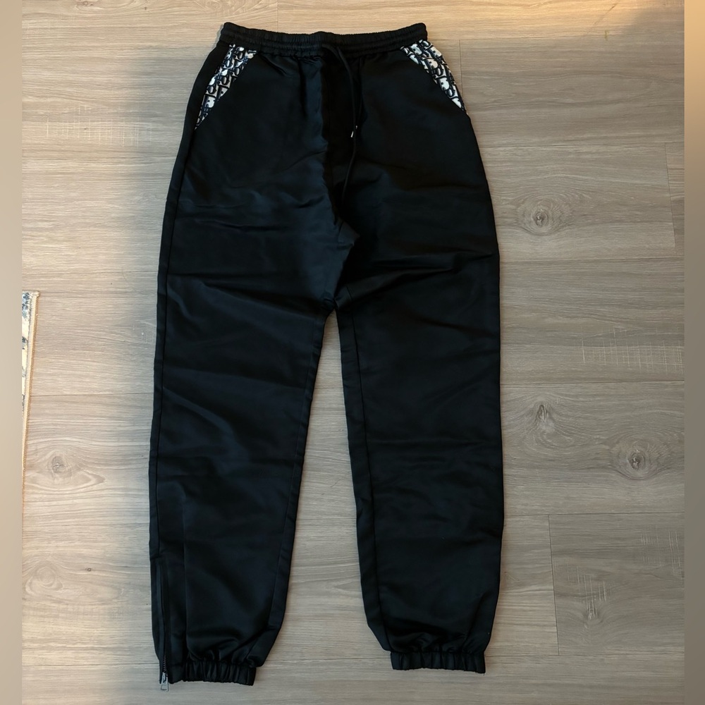 Designer Nylon Print Jogger Sweatpants NWOT